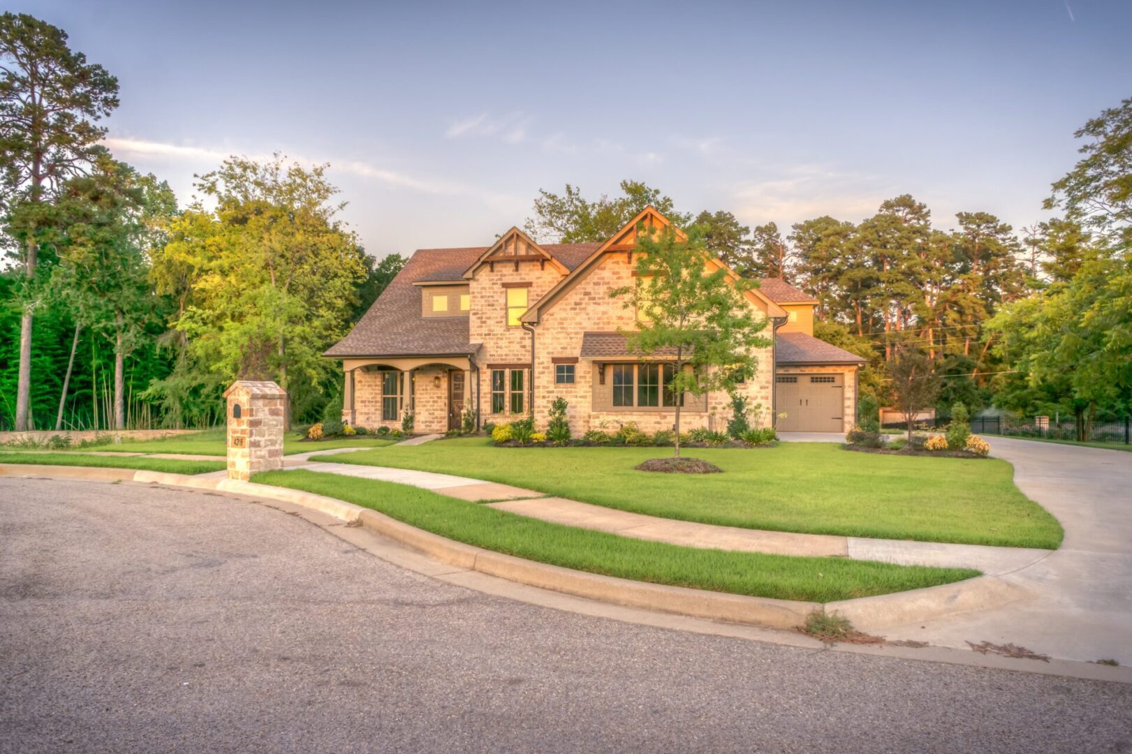 A house with a fire hydrant in the middle of it